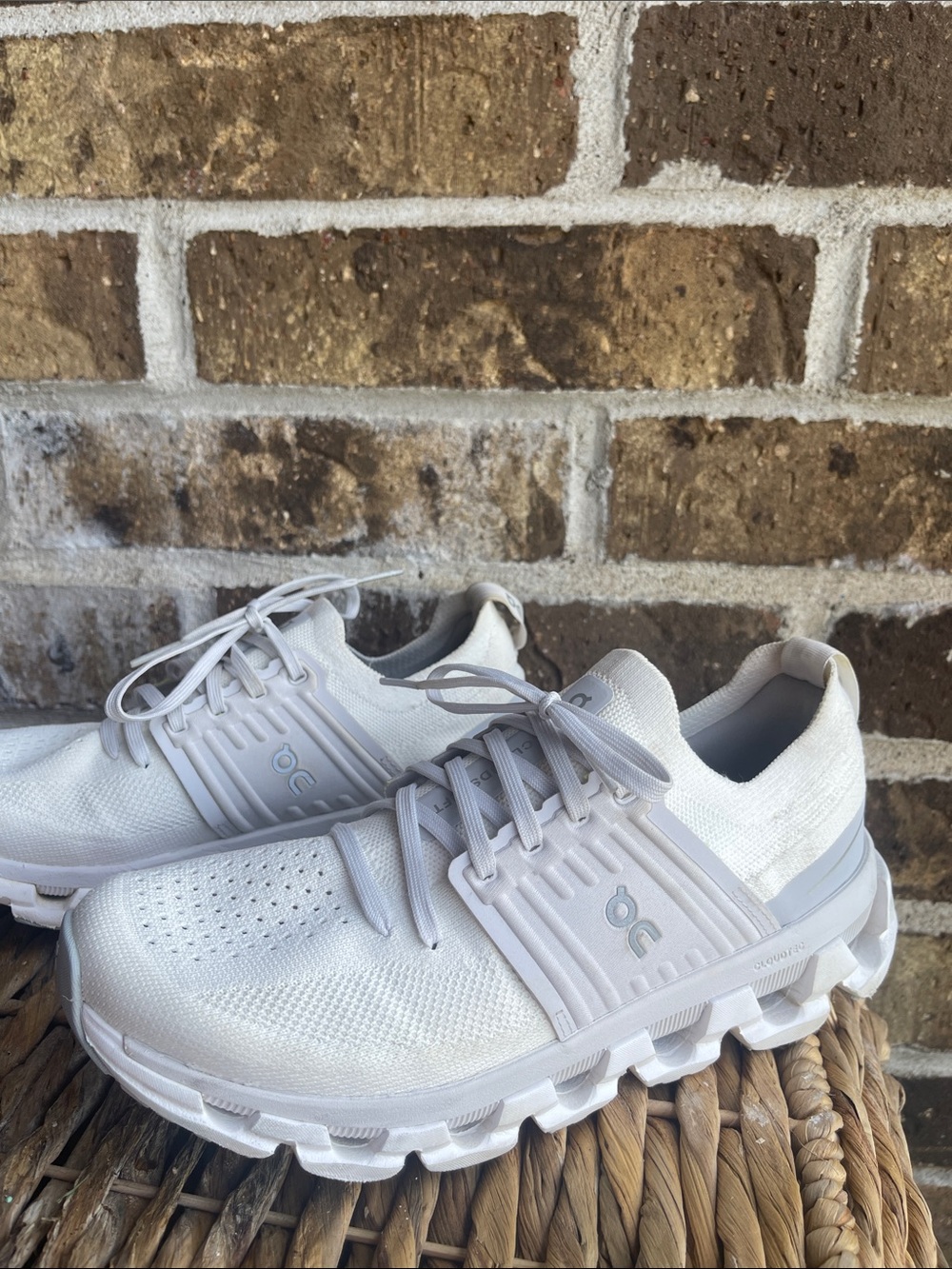 On Running Cloudswift 
White Athletic Sneakers with Subtle Silver Accents